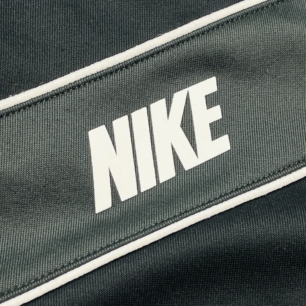Nike Track Jacket Mens M Vintage Black‎ Full Zip Spell-Out Streetwear Athleisure